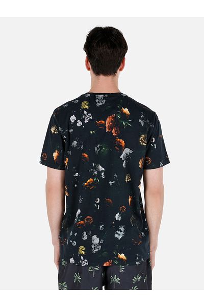 Colin's Regular Fit Round Neck Printed Men's Black Short Sleeve T-Shirt