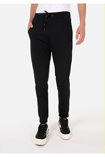 Colin's Regular Fit Orta Bel Düz Erkek Siyah Eşofman Altı