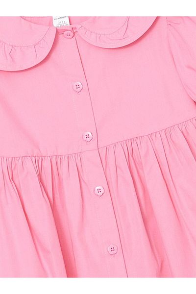 LC Waikiki Κοριτσίστικο φόρεμα LCW Kids Baby Collar Poplin