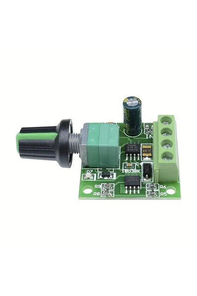 FANO DC Motor Hız Kontrol Cihazı 1803BK - Ayarlanabilir Düğmeli Düşük Voltaj Sürücü, 2A Çıkış