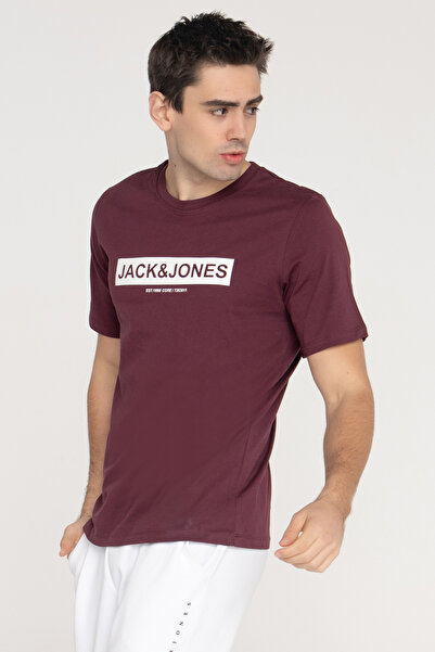 Jack & Jones Erkek Logo Baskılı Tişört - Pin