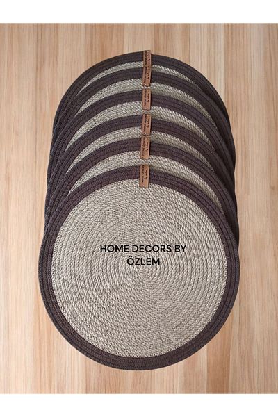 home decors by özlem 6-Person 6-Piece American Service Charger Plate Mat Organizer Handmade 33 X 33