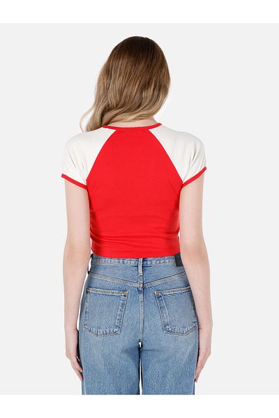 Colin's Red Women's T-Shirt - Sleeves