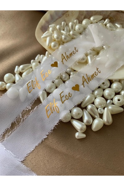 İsabella Accessories isimli İpek Kurdele Söz Nişan Kurdelesi - Narin ve Zarif...
