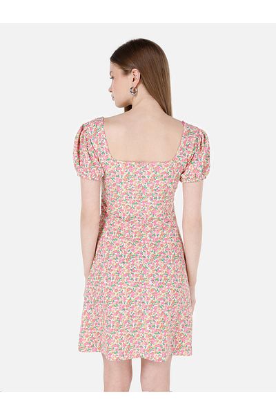 Colin's Slim Fit Women's Pink Short Sleeve Dress