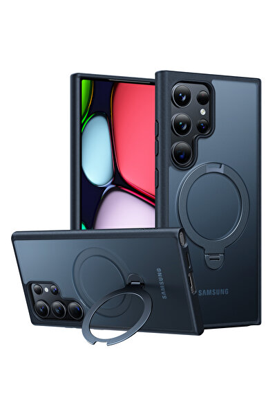 TORRAS حافظة 360°Spin MagSafe لجهاز S24 Ultra من الدرجة العسكرية، مع حامل، وح...