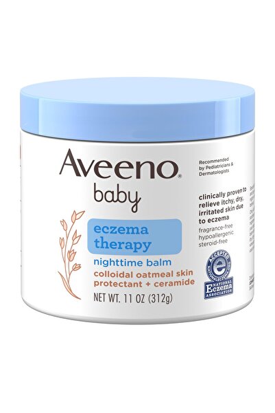 Aveeno Baby بلسم ليلي لعلاج الإكزيما، يهدئ البشرة الجافة والحكة، مضاد للحساسي...