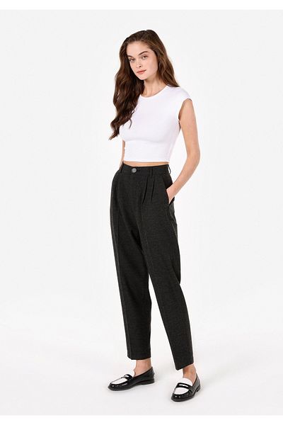 Colin's Regular Fit High Waist Straight Leg Women's Anthracite Trousers
