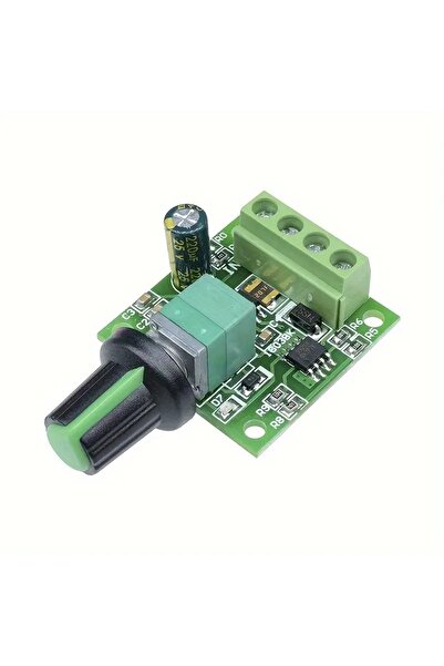 FANO DC Motor Hız Kontrol Cihazı 1803BK - Ayarlanabilir Düğmeli Düşük Voltaj Sürücü, 2A Çıkış