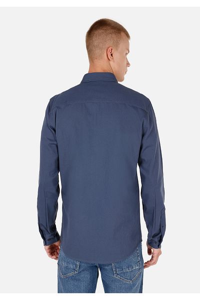 Colin's Cămașă albastră cu mânecă lungă pentru bărbați, slim fit, cu guler clasic