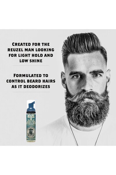 Reuzel Beard Foam, Reduces Beardruff And Itchy Skin, 2.36 Oz