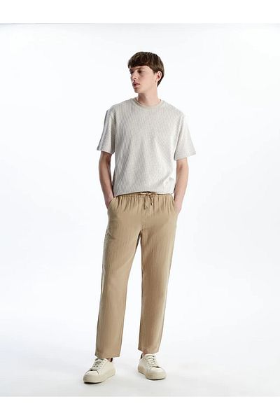 LC Waikiki Ανδρικό παντελόνι LCW Vision Beige Standard Fit