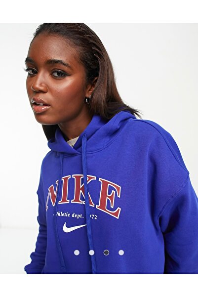 Nike Sportswear Phoenix Oversized Pollover Hoodie Mavi Kadın Sweatshirt