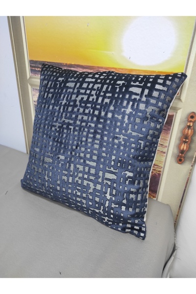 Evcimenhome PRODUS NOU Husă de pernă groasă din catifea 43cmX43cm culoare: bleumarin-gri