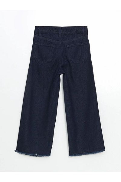 LC Waikiki Lcw Eco Indigo Girls' Jeans Pants with Adjustable Elastic Waist