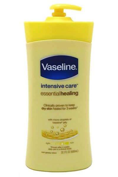 Vaseline Intensive Care Essential Healing Body Lotion, 20.3 Oz, Pump Bottle