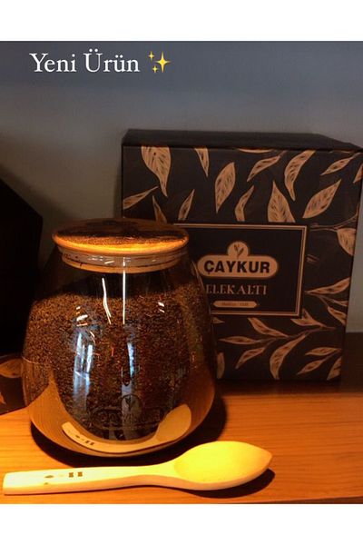 Çaykur Subsidiary Tea with Chubby Glass Jar 500 Gr