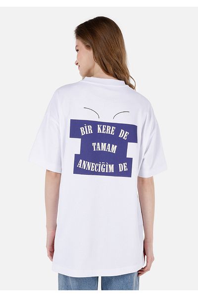 Colin's Tricou cu slogan Lilseb alb UNISEX