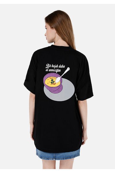 Colin's Tricou negru UNISEX Lilseb Slogan