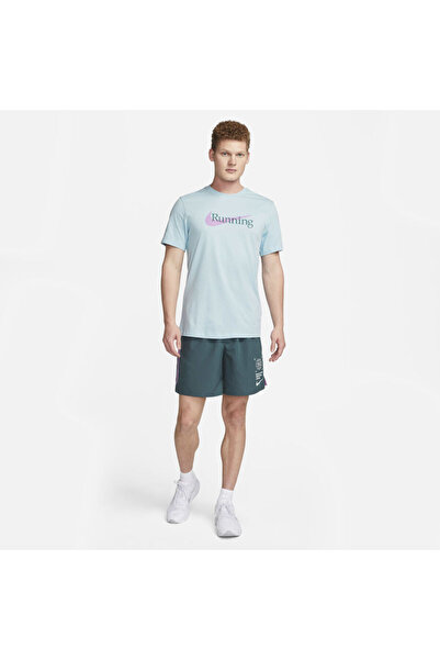 Nike Синя чоловіча футболка з круглим вирізом