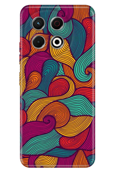 TECNO Spark 30 Pro Case Patterned Tecno Spark30Pro Cover Colorful Wave