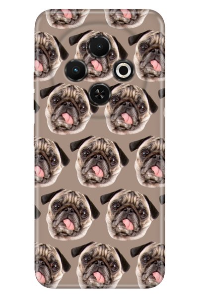 TECNO Spark 30C 6.67 " Case Tecno Pictorial Rubber Silicone Cover Pug Pug Dog