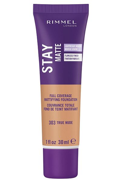 Rimmel London Stay Matte Liquid Mousse - 303 True Nude - Lightweight, Shine Control, Oil-Free, 1oz