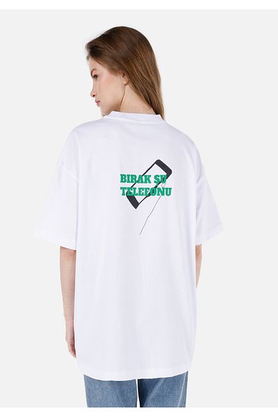 Colin's Tricou alb unisex cu slogan Lilseb