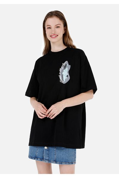 Colin's Tricou negru UNISEX cu slogan Lilseb
