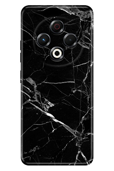 TECNO Spark 30 KL6 Kılıf Byy-78 Kamera Koruma Silikon Baskılı Mermer Siyah