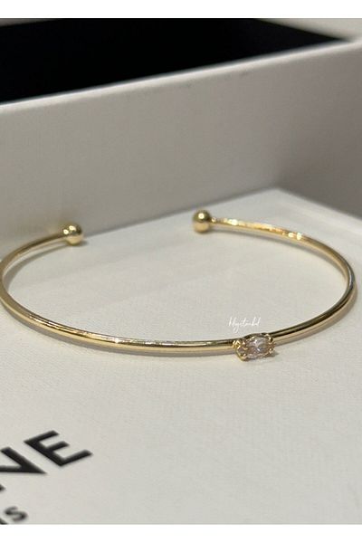 pullmarkt Stoned Spike Steel Bracelet