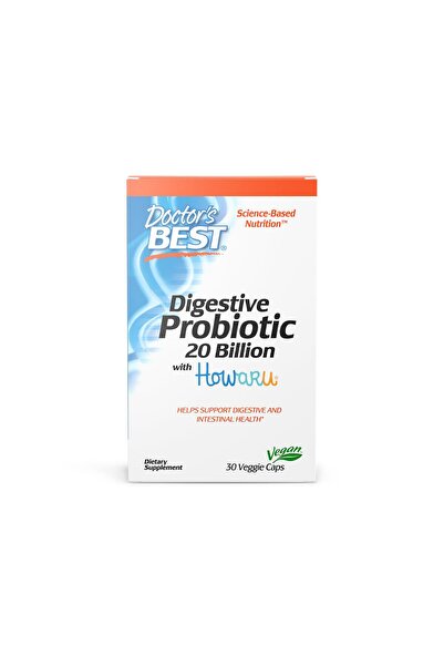 Doctor's Best Doctors Best Digestive Probiotic, Supports Digestive & Intestinal Health, Non-GMO, Vegan, 30 Caps