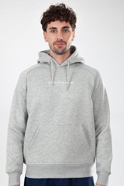 Coredra Ανδρικό φούτερ με κουκούλα Stockholm Regular Fit - Γκρι