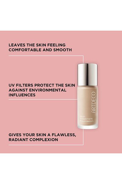 Artdeco Rich Treatment Foundation - Cashmere Rose N°15 - Flawless Finish, Vegan - 0.67 Fl Oz