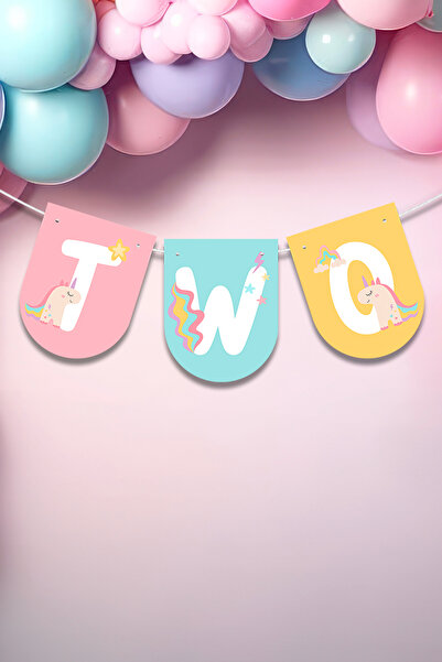 Niksy Design Δύο στολίδια πάρτι με θέμα το μονόκερο