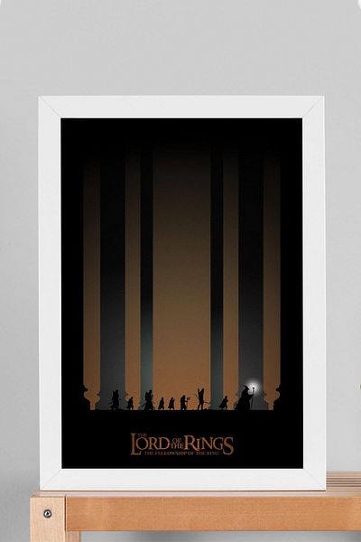 Saturn Stăpâna Inelelor Inel Fraternity Tableau cu cadru - Poster de film Tableau