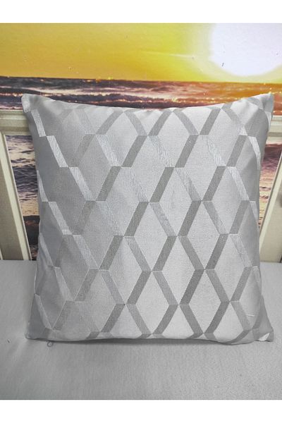 Evcimenhome PRODUS NOU Husă de pernă țesătă jacquard 43cmX43cm Dia culoare;gri