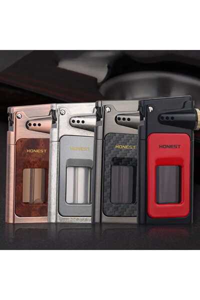 HK GİFT SHOP Ahşap Tasarım Özel Üretim Benzinli Lüks Çakmak
