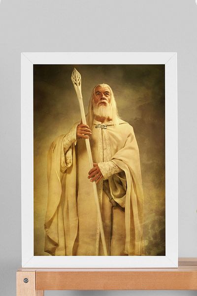 Saturn Stăpâna Inelelor Gandalf Pictură înrămare - Pictură poster film