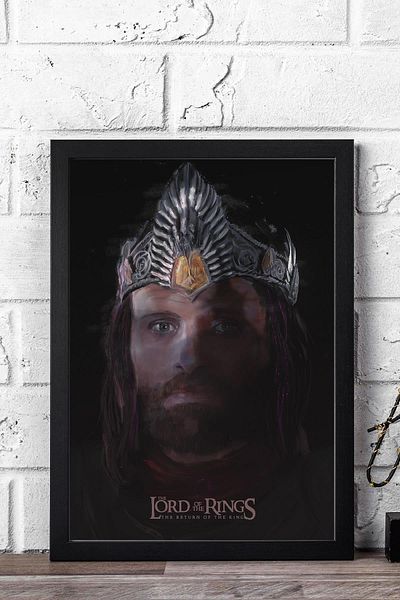 Saturn The Lord of the Rings Framed Painting - Return of the King Movie Poster Painting