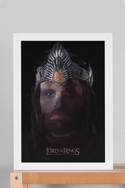 Saturn Pictură înrămată Stăpâna Inelelor - Poster de film Întoarcerea Regelui