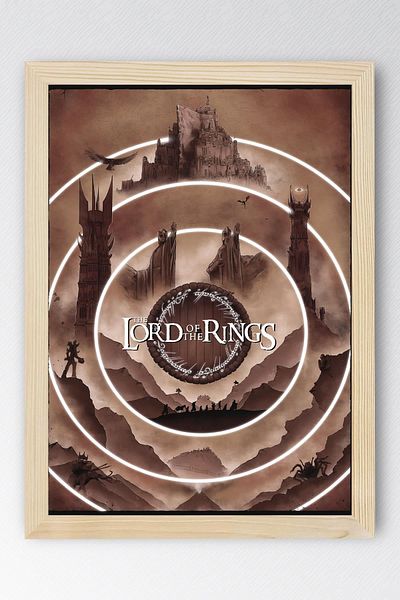Saturn The Lord of the Rings Framed Painting - Movie Poster Painting