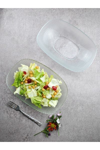Qualitev 2 طبق زجاجي على شكل قارب مقاس 20 سم