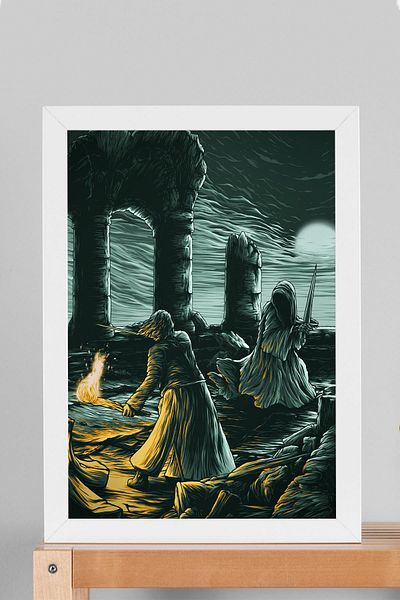 Saturn Tablou înrămat Stăpâna Inelelor - Amon Sul Stormbringer Aragorn Nazgul Poster Tablou