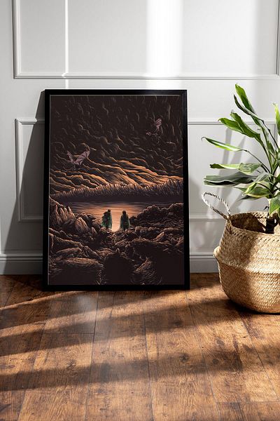 Saturn Pictură înrămate Stăpâna Inelelor - Pictură poster Frodo și Sam
