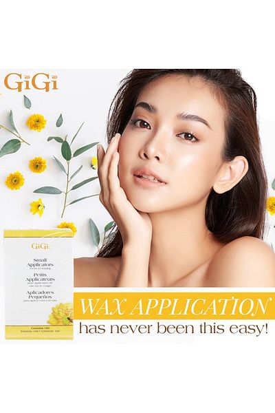 Gigi Small Wax Applicators for Facial Hair Waxing/Hair Removal, 100 Count (Pack of 1)