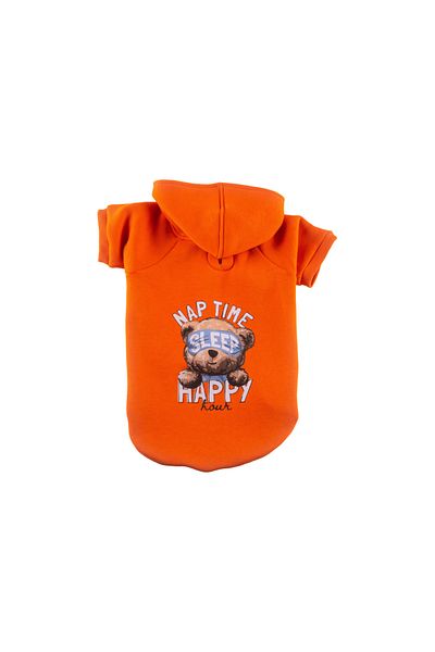 JesPawty Orange Hooded Dog Outfit