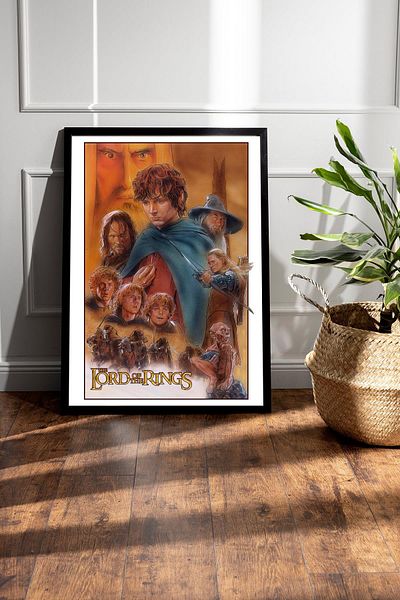 Saturn The Lord of the Rings Framed Painting - Movie Poster Painting