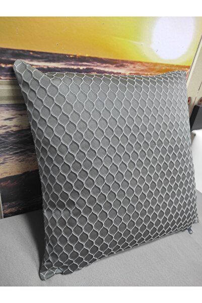 Evcimenhome منتج جديد غطاء وسادة منسوج من قماش الجاكار مقاس 43 × 43 قدم اللون: رمادي