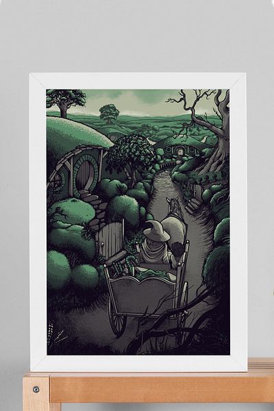 Saturn Pictură înrămată Stăpâna Inelelor - The Shire PosterTable